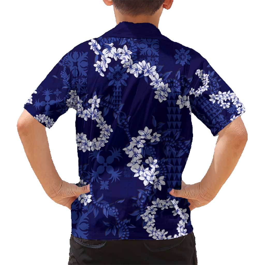 Mokihana Maile and Ilima Leis Family Matching Short Sleeve Bodycon Dress and Hawaiian Shirt Uliuli Hawaiian Tapa Quilt Pattern - Polynesian Pride