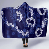 Mokihana Maile and Ilima Leis Hooded Blanket Uliuli Hawaiian Tapa Quilt Pattern - Polynesian Pride