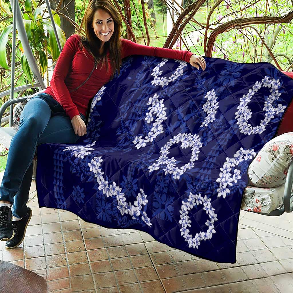 Mokihana Maile and Ilima Leis Quilt Uliuli Hawaiian Tapa Quilt Pattern - Polynesian Pride