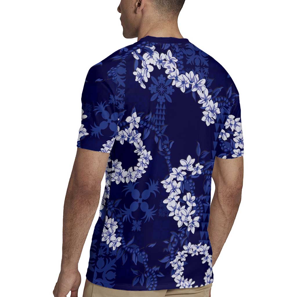 Mokihana Maile and Ilima Leis Rugby Jersey Uliuli Hawaiian Tapa Quilt Pattern - Polynesian Pride