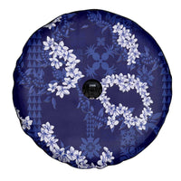 Mokihana Maile and Ilima Leis Spare Tire Cover Uliuli Hawaiian Tapa Quilt Pattern - Polynesian Pride