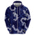 Mokihana Maile and Ilima Leis Zip Hoodie Uliuli Hawaiian Tapa Quilt Pattern - Polynesian Pride