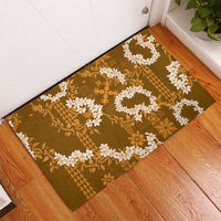 Mokihana Maile and Ilima Leis Rubber Doormat Alani Hawaiian Tapa Quilt Pattern - Polynesian Pride