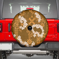 Mokihana Maile and Ilima Leis Spare Tire Cover Alani Hawaiian Tapa Quilt Pattern - Polynesian Pride