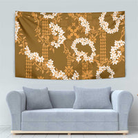 Mokihana Maile and Ilima Leis Tapestry Alani Hawaiian Tapa Quilt Pattern - Polynesian Pride