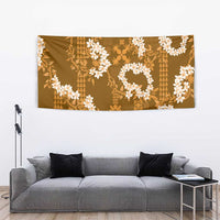 Mokihana Maile and Ilima Leis Tapestry Alani Hawaiian Tapa Quilt Pattern - Polynesian Pride