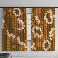 Mokihana Maile and Ilima Leis Window Curtain Alani Hawaiian Tapa Quilt Pattern - Polynesian Pride