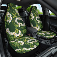 Mokihana Maile and Ilima Leis Car Seat Cover Omaʻomaʻo Hawaiian Tapa Quilt Pattern - Polynesian Pride