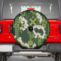 Mokihana Maile and Ilima Leis Spare Tire Cover Omaʻomaʻo Hawaiian Tapa Quilt Pattern - Polynesian Pride