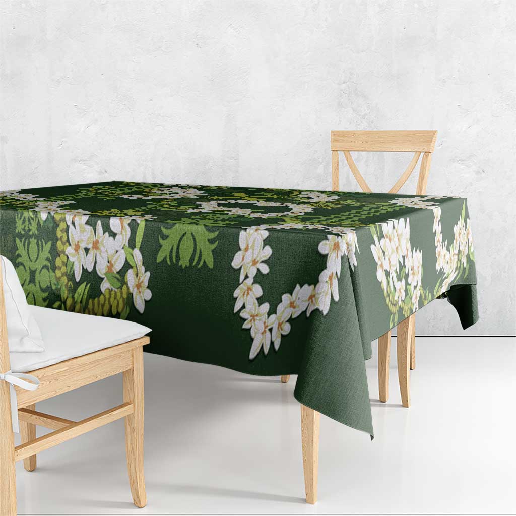 Mokihana Maile and Ilima Leis Tablecloth Omaʻomaʻo Hawaiian Tapa Quilt Pattern - Polynesian Pride
