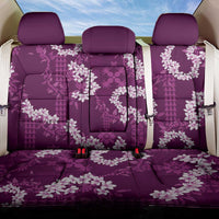 Mokihana Maile and Ilima Leis Back Car Seat Cover Akala Hawaiian Tapa Quilt Pattern - Polynesian Pride