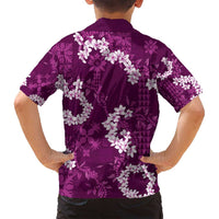 Mokihana Maile and Ilima Leis Family Matching Puletasi and Hawaiian Shirt Akala Hawaiian Tapa Quilt Pattern - Polynesian Pride