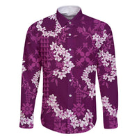 Mokihana Maile and Ilima Leis Family Matching Summer Maxi Dress and Hawaiian Shirt Akala Hawaiian Tapa Quilt Pattern - Polynesian Pride