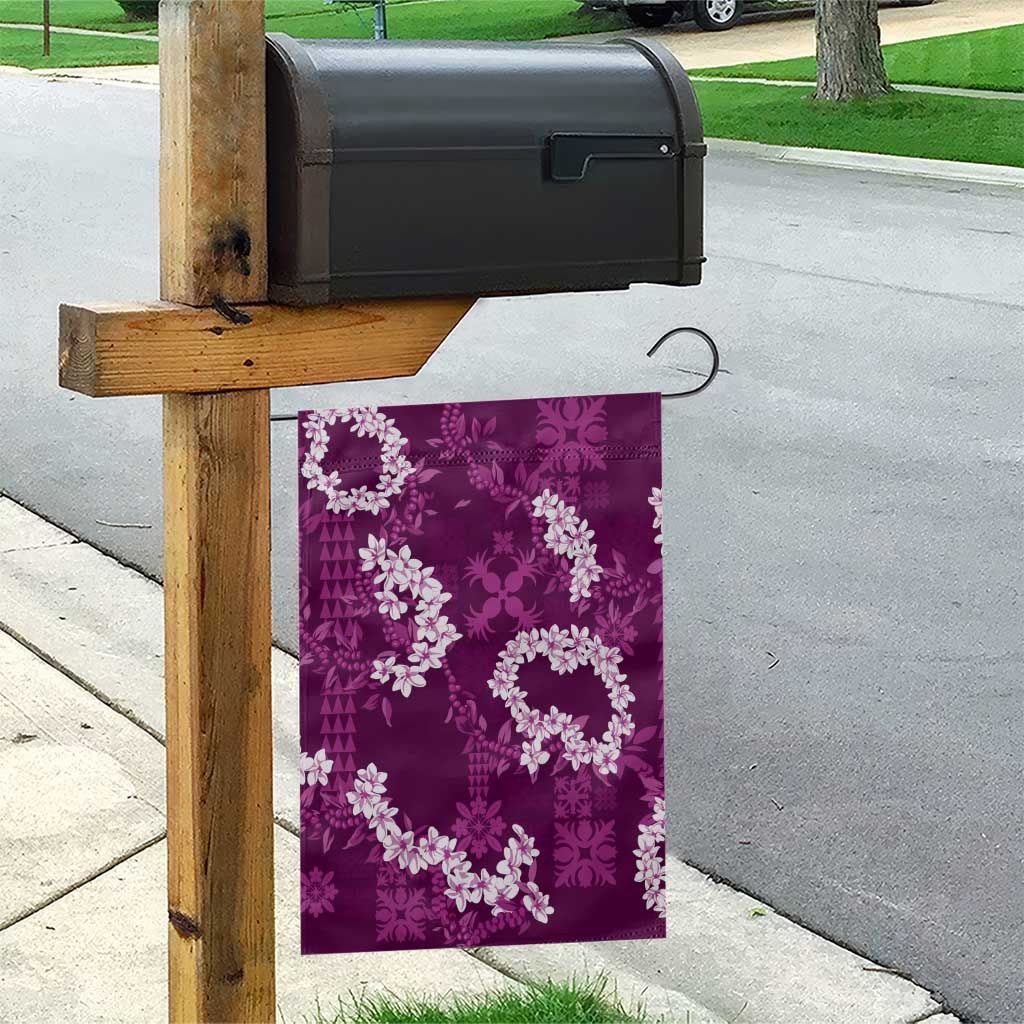 Mokihana Maile and Ilima Leis Garden Flag Akala Hawaiian Tapa Quilt Pattern - Polynesian Pride