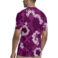 Mokihana Maile and Ilima Leis Rugby Jersey Akala Hawaiian Tapa Quilt Pattern - Polynesian Pride