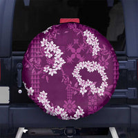 Mokihana Maile and Ilima Leis Spare Tire Cover Akala Hawaiian Tapa Quilt Pattern - Polynesian Pride