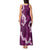 Mokihana Maile and Ilima Leis Tank Maxi Dress Akala Hawaiian Tapa Quilt Pattern - Polynesian Pride