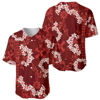 Mokihana Maile and Ilima Leis Baseball Jersey Ulaʻula Hawaiian Tapa Quilt Pattern - Polynesian Pride