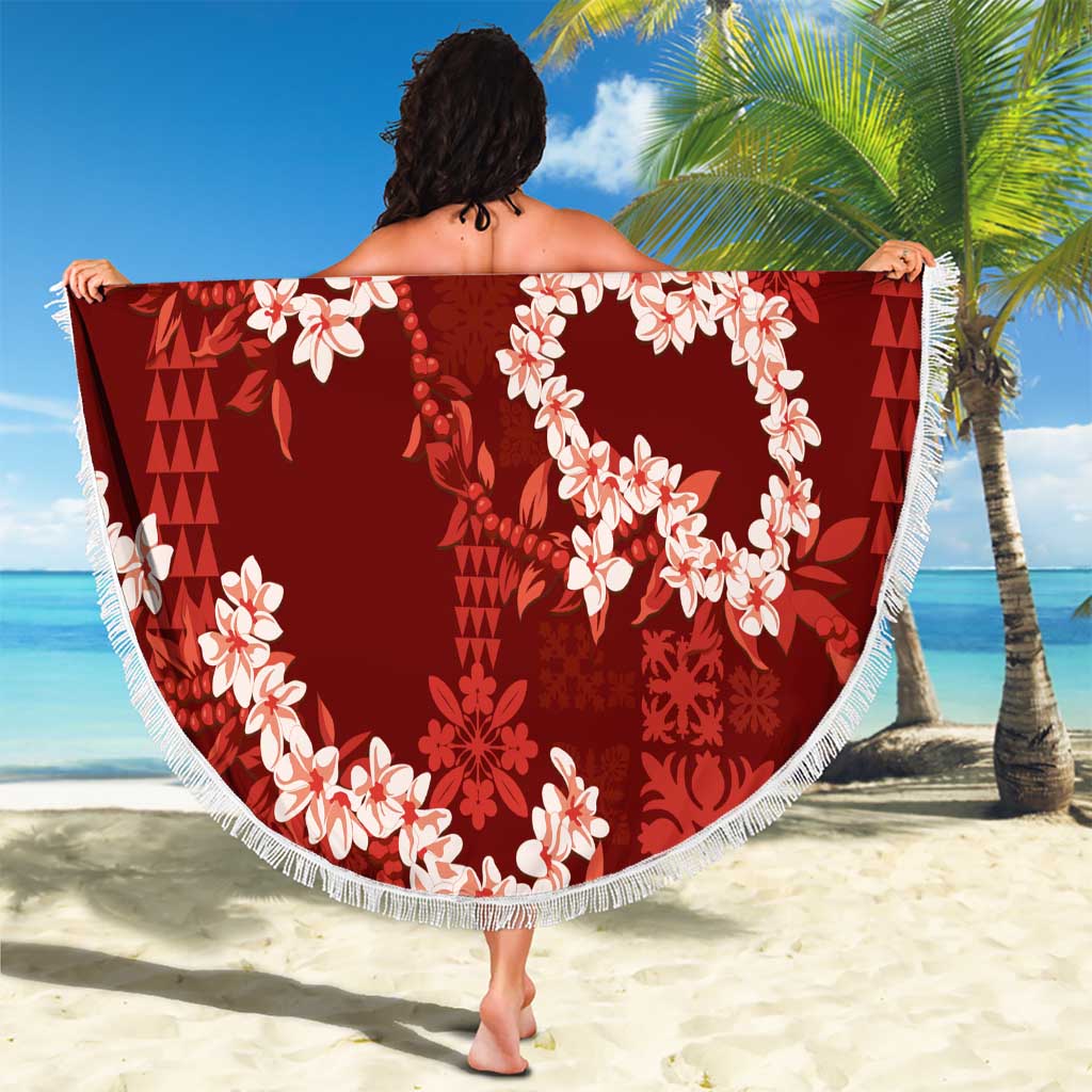 Mokihana Maile and Ilima Leis Beach Blanket Ulaʻula Hawaiian Tapa Quilt Pattern - Polynesian Pride