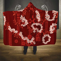 Mokihana Maile and Ilima Leis Hooded Blanket Ulaʻula Hawaiian Tapa Quilt Pattern - Polynesian Pride