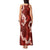 Mokihana Maile and Ilima Leis Tank Maxi Dress Ulaʻula Hawaiian Tapa Quilt Pattern - Polynesian Pride