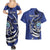 Personalized FSM 1986 Independence Day Couples Matching Summer Maxi Dress and Hawaiian Shirt Polynesian Shark Tattoo Style