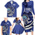 Personalized FSM 1986 Independence Day Family Matching Long Sleeve Bodycon Dress and Hawaiian Shirt Polynesian Shark Tattoo Style