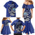 Personalized FSM 1986 Independence Day Family Matching Mermaid Dress and Hawaiian Shirt Polynesian Shark Tattoo Style