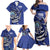 Personalized FSM 1986 Independence Day Family Matching Off Shoulder Maxi Dress and Hawaiian Shirt Polynesian Shark Tattoo Style