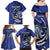 Personalized FSM 1986 Independence Day Family Matching Off Shoulder Maxi Dress and Hawaiian Shirt Polynesian Shark Tattoo Style