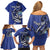 Personalized FSM 1986 Independence Day Family Matching Off Shoulder Short Dress and Hawaiian Shirt Polynesian Shark Tattoo Style