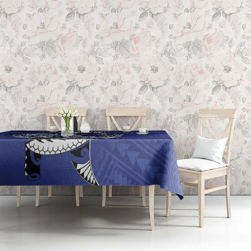 Personalized FSM 1986 Independence Day Tablecloth Polynesian Shark Tattoo Style