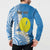 Personalized Palau 1994 Belau Rekid Button Sweatshirt Polynesian Plumeria Style