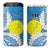 Personalized Palau 1994 Belau Rekid 4 in 1 Can Cooler Tumbler Polynesian Plumeria Style