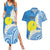 Personalized Palau 1994 Belau Rekid Couples Matching Summer Maxi Dress and Hawaiian Shirt Polynesian Plumeria Style