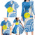 Personalized Palau 1994 Belau Rekid Family Matching Long Sleeve Bodycon Dress and Hawaiian Shirt Polynesian Plumeria Style