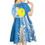 Personalized Palau 1994 Belau Rekid Kid Short Sleeve Dress Polynesian Plumeria Style