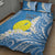 Personalized Palau 1994 Belau Rekid Quilt Bed Set Polynesian Plumeria Style