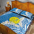 Personalized Palau 1994 Belau Rekid Quilt Bed Set Polynesian Plumeria Style