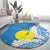 Personalized Palau 1994 Belau Rekid Round Carpet Polynesian Plumeria Style