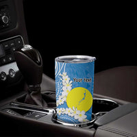 Personalized Palau 1994 Belau Rekid Tumbler Cup Polynesian Plumeria Style