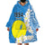 Personalized Palau 1994 Belau Rekid Wearable Blanket Hoodie Polynesian Plumeria Style