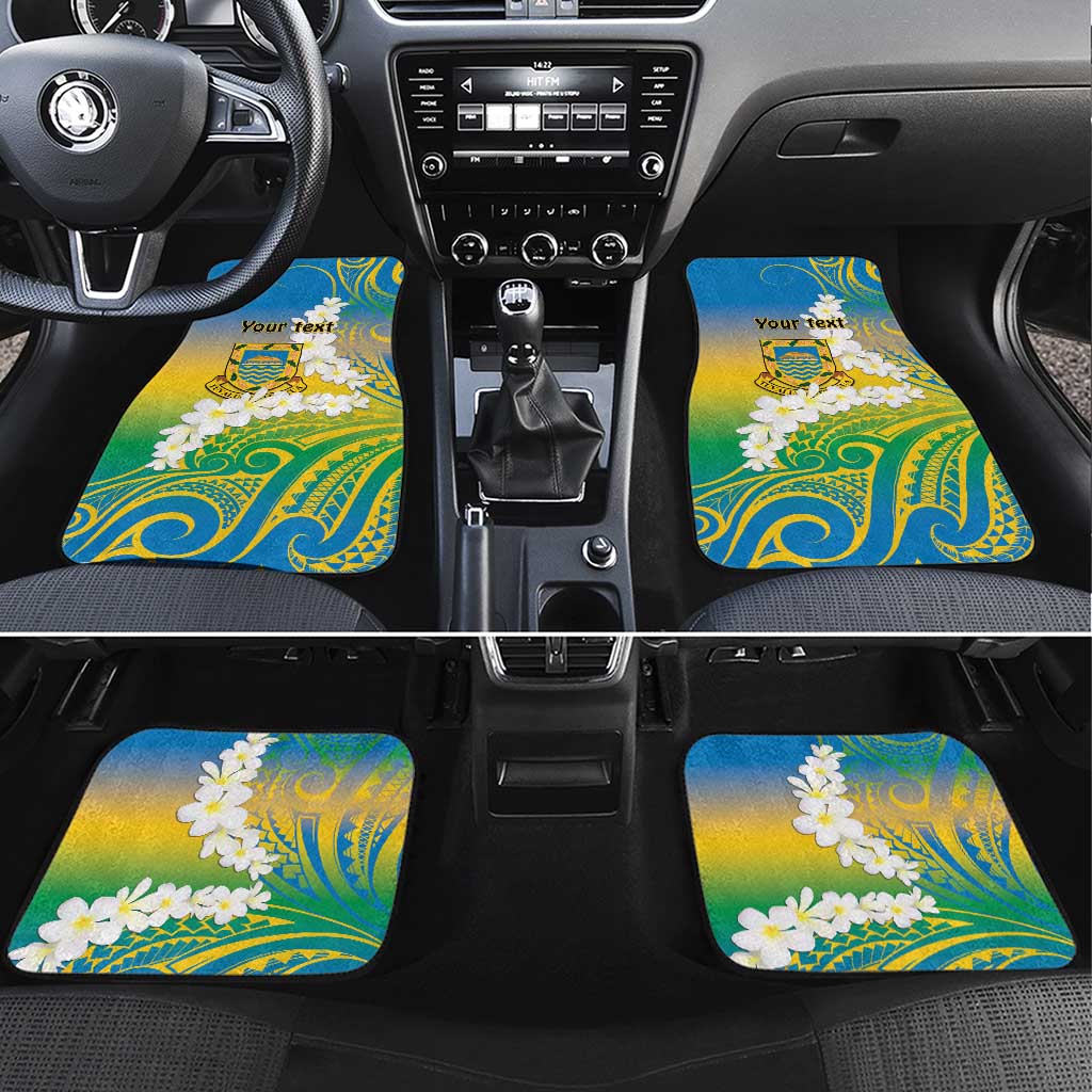 Personalised Tuvalu 1978 Independence Day Car Mats Polynesian Plumeria Style LT9 Set 4pcs Gradient - Polynesian Pride