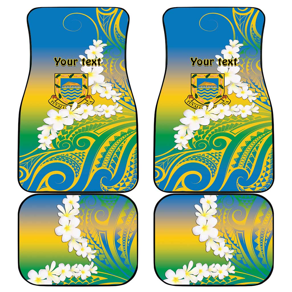 Personalised Tuvalu 1978 Independence Day Car Mats Polynesian Plumeria Style LT9 - Polynesian Pride
