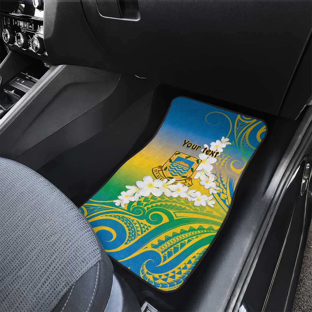 Personalised Tuvalu 1978 Independence Day Car Mats Polynesian Plumeria Style LT9 - Polynesian Pride