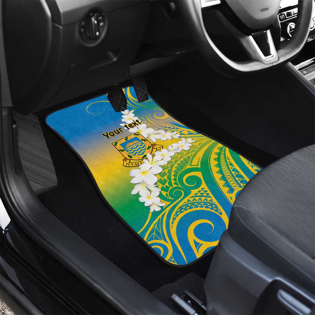 Personalised Tuvalu 1978 Independence Day Car Mats Polynesian Plumeria Style LT9 - Polynesian Pride