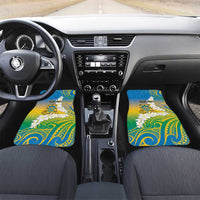 Personalised Tuvalu 1978 Independence Day Car Mats Polynesian Plumeria Style LT9 Set 2pcs - Front Gradient - Polynesian Pride