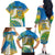 Personalised Tuvalu 1978 Independence Day Family Matching Off The Shoulder Long Sleeve Dress and Hawaiian Shirt Polynesian Plumeria Style