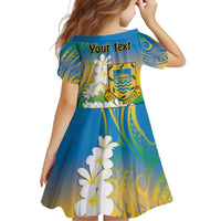 Personalised Tuvalu 1978 Independence Day Family Matching Off Shoulder Maxi Dress and Hawaiian Shirt Polynesian Plumeria Style