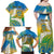 Personalised Tuvalu 1978 Independence Day Family Matching Off Shoulder Maxi Dress and Hawaiian Shirt Polynesian Plumeria Style